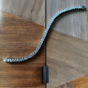 Round Diamond Zirconia Tennis Bracelet 925 Sterling Silver Rhodium